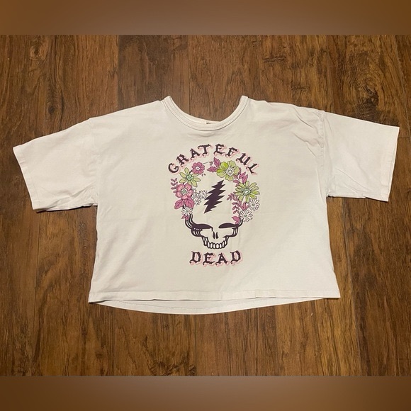 Grateful Dead cropped band T shirt oversized small - Picture 1 of 3